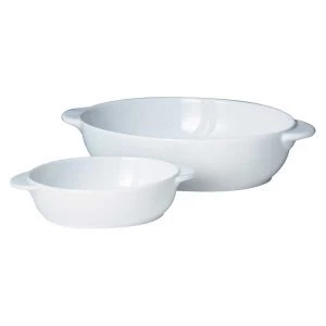 Image of Denby White By Denby Small Oval Dish