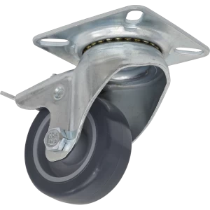 Image of Sealey Swivel Plate Total Lock Castor Grey 50mm