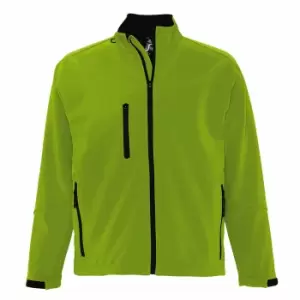 Image of SOLS Mens Relax Soft Shell Jacket (Breathable, Windproof And Water Resistant) (3XL) (Absinth Green)
