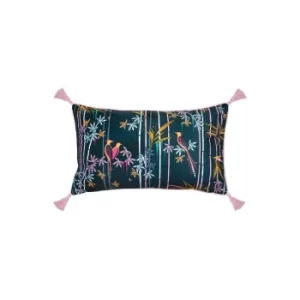 image of Sara Miller Linear Bamboo Feather Filled Cushion