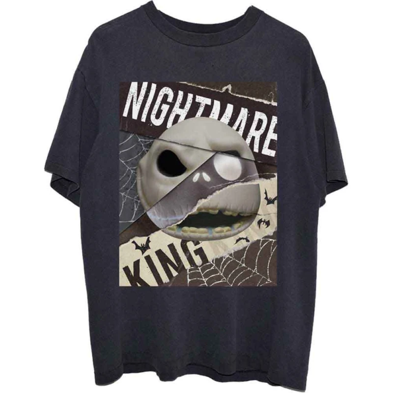Image of Disney Skull Logo T Shirt Black unisex