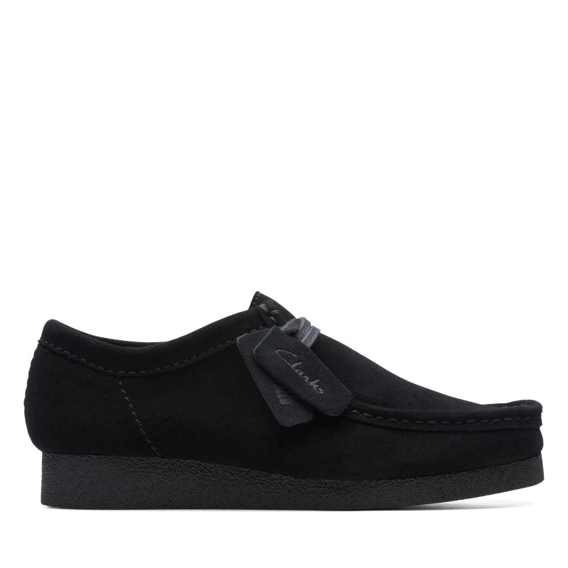 Image of Clarks Clarks Wallabee EVO Shoe - Black Suede Black Suede - Clarks - Size: 11 Black Suede Male 11 OQ73705