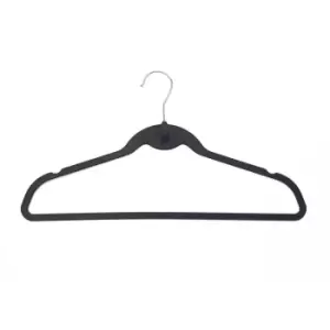 image of JVL Blue Plastic Space Saving Coat Hangers - Pack of 100