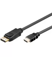 Image of Goobay 1m DP/HDMI DisplayPort Black