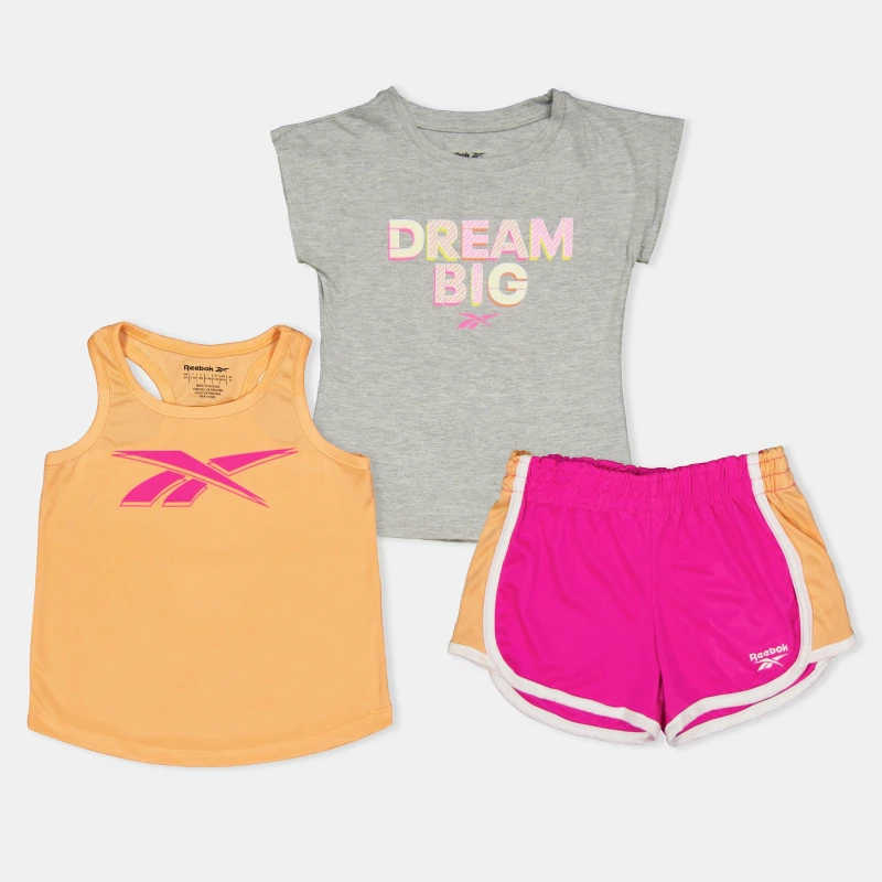 Image of Reebok Top and Shorts Set Cantaloupe female 9-12 Mnth