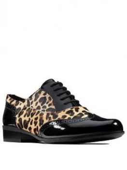 Image of Clarks Hamble Oak Brogue, Leopard, Size 5, Women