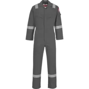 image of Biz Flame Mens Aberdeen Flame Resistant Antistatic Coverall Grey 3XL 34"