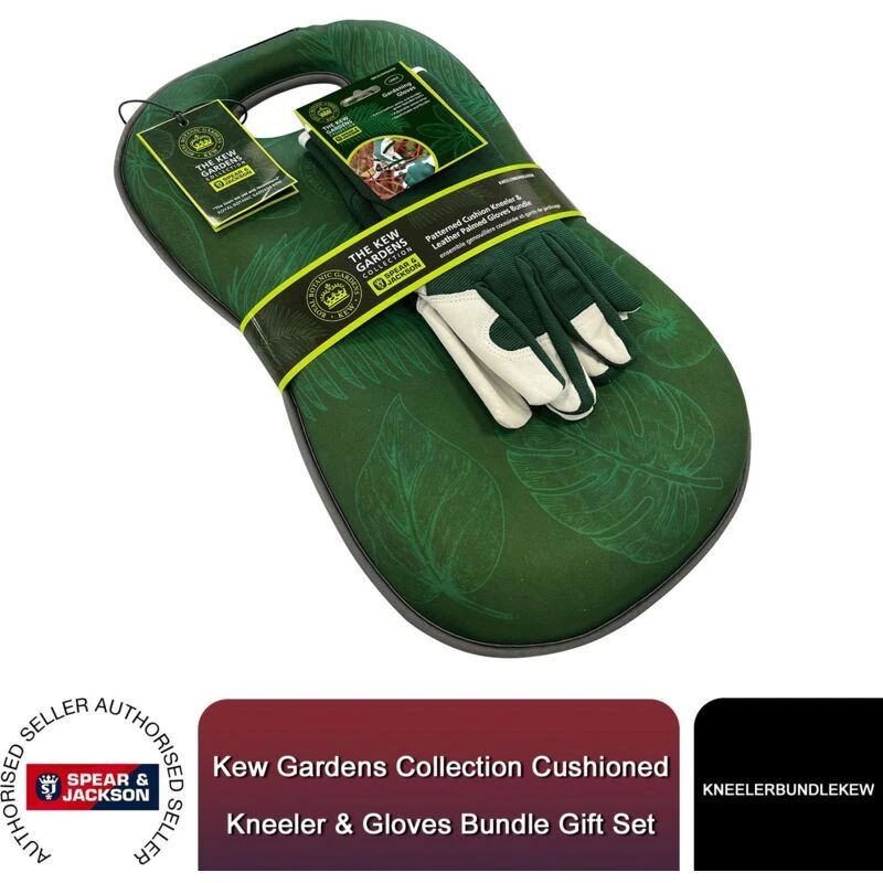 Image of Spear & Jackson Kew Gardens Collection Garden Kneeler & Gloves Bundle Gift Set