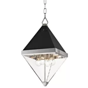 Image of Coltrane 4 Light Pendant Polished Nickel, Acrylic