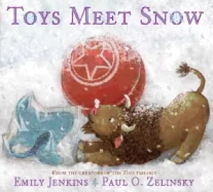 Image of toys meet snow being the wintertime adventures of a curious stuffed buffalo