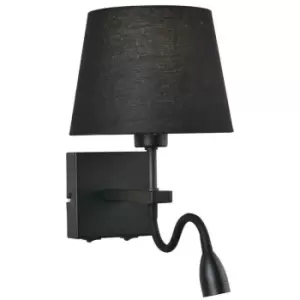 Italux Lighting - Italux Norte - Modern LED Bedside Lamp Black Matt, Warm White 3000K 350lm