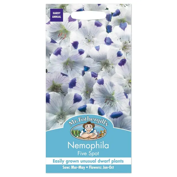 image of Mr. Fothergill's Nemophila Five Spot Seeds White