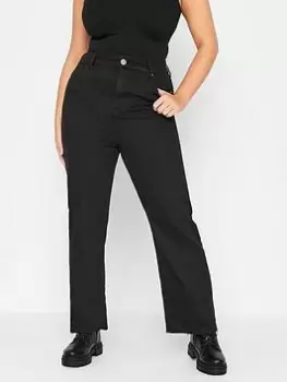 Image of Yours Wide Leg Five Pocket Jean - Black, Size 16, Women