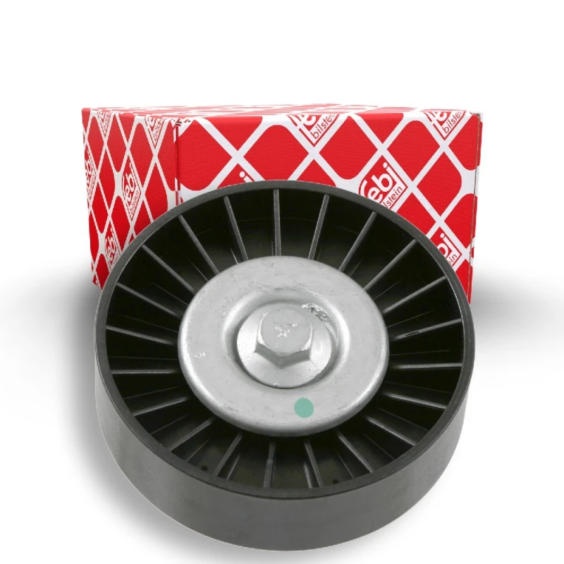 Image of FEBI BILSTEIN 22404 Idler Pulley with screw Plastic Deflection/Guide Pulley,v-ribbed belt (312)