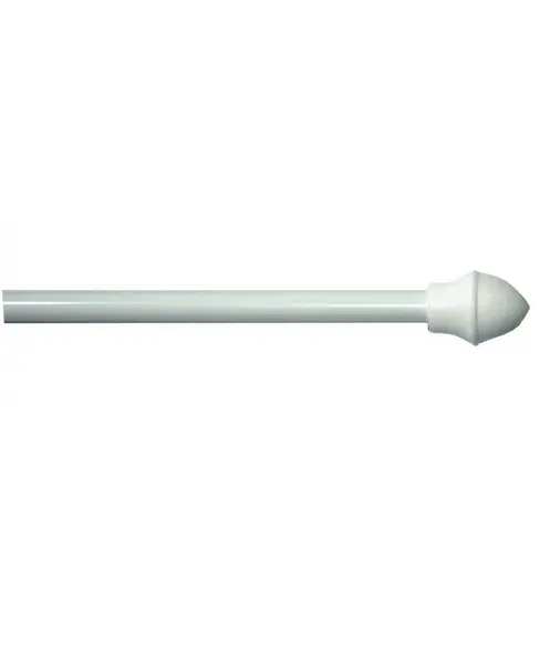 Image of NEWEDGEBLINDS 13mm Extendable Metal Curtain Cafe Rods (White Cafe Rod 135cm - 220cm) CR 135 WH