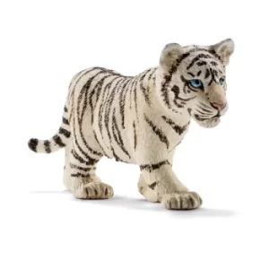 image of SCHLEICH Wild Life White Tiger Cub Toy Figure, 3 to 8 Years (14732)