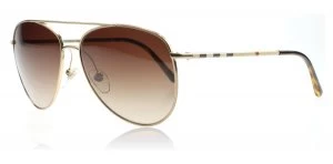 image of Burberry BE3072 Sunglasses Gold 118913 57mm