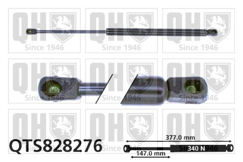 Image of QUINTON HAZELL Tailgate strut QUINTON HAZELL QTS828276