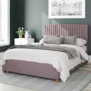 Image of Aspire Grant Velvet Kingsize Ottoman Bedframe - Blush