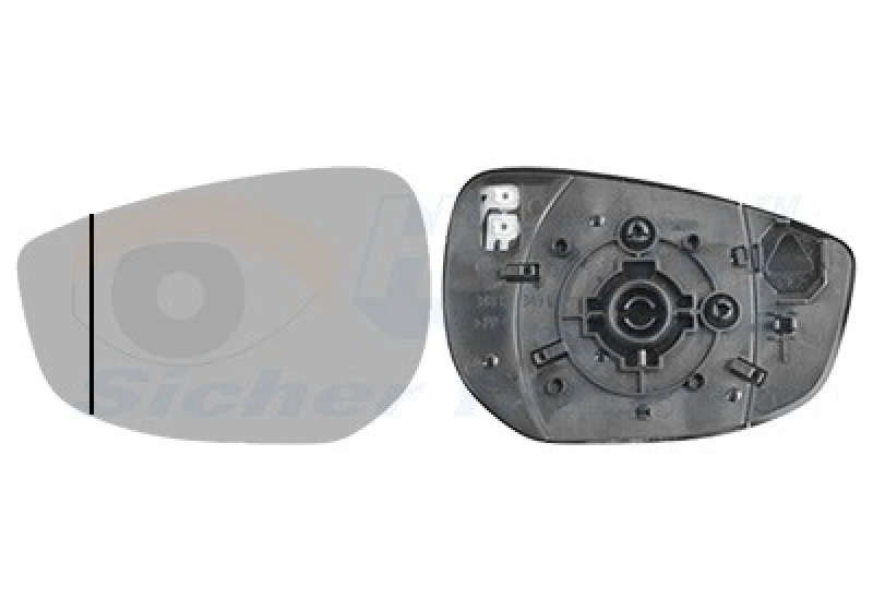 Image of VAN WEZEL Wing mirror glass VAN WEZEL 2705837
