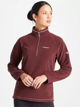 Image of Craghoppers Miska VI Half Zip Top - Garnet, Garnet, Size 18, Women