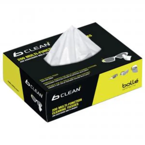 Image of Bolle Safety B401 Box 200 Tissues For Bob600 BESWBOPACMPCT