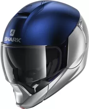 Image of Shark Evojet Blank Dual Helmet, blue-silver, Size L, blue-silver, Size L