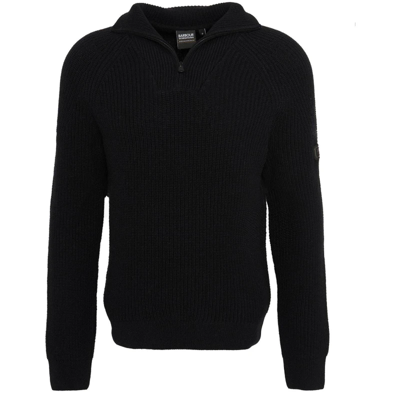Image of Barbour International Chester Half-Zip Jumper - Black XL