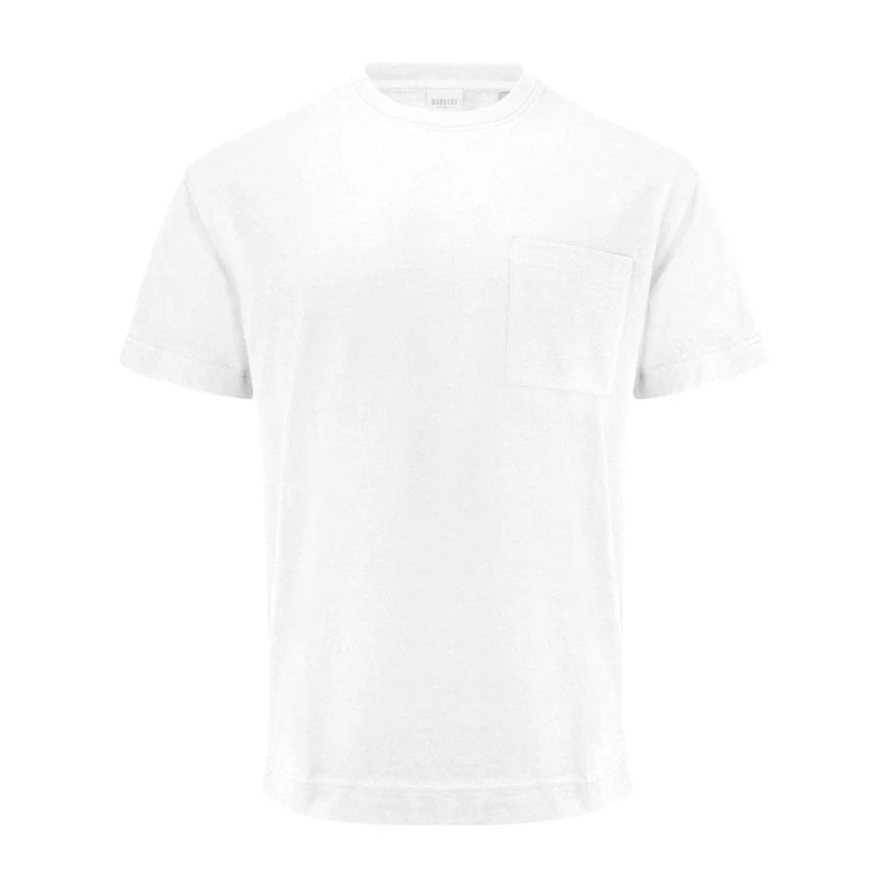 Image of James Harvest Mens Devons Pocket T-Shirt in White Size: Medium White Male M