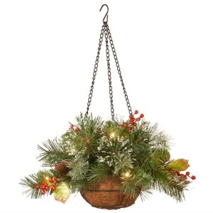 image of National Tree Company Wintery Pine Hanging Basket