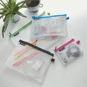 Image of WOW Water Resistant Travel Pouch Cosmetic Size: 24X17X3cm Cosmetic Pouch for Hand Luggage Green - Outer Carton of 10
