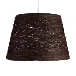 image of Jaap Twine Tapered Pendant Shade in Brown