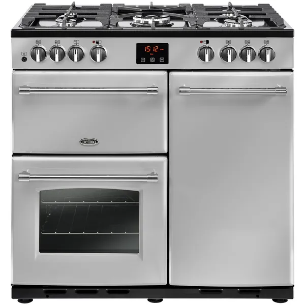 image of Belling 444444121 Farmhouse 90DFT 90cm Dual Fuel Range Cooker - Black 444444121 Black