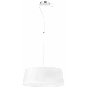 Image of Faro Lighting - Faro Hotel - 3 Light Ceiling Pendant Chrome, White with Shade, E27