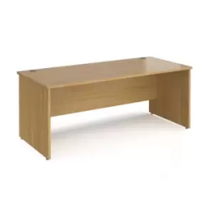 Image of Office Desk Rectangular Desk 1800mm Panel End Leg Oak Tops 800mm Depth Maestro 25