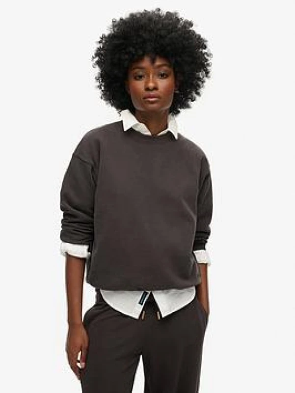 Image of Superdry Womens casual sweatshirt Superdry Essential Noir Female S