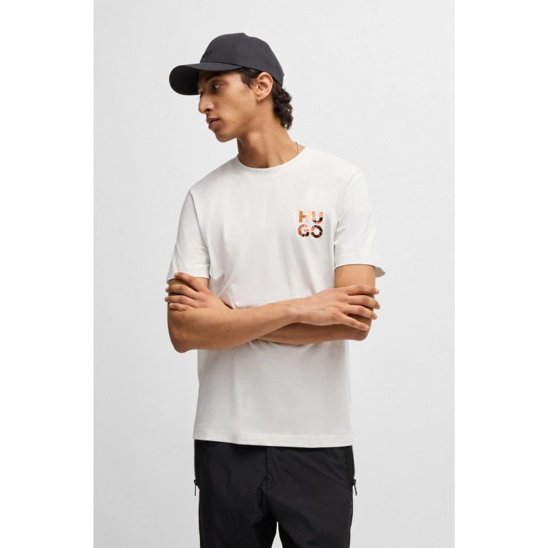 Image of Hugo Mens Regular Fit T-Shirt Natural male XS