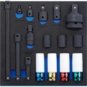 Image of Draper 16 Piece 1/2" Drive Impact Socket Set In Eva Insert Tray 1/2"