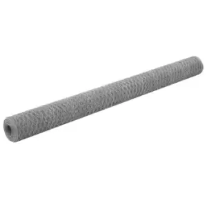 Image of Vidaxl Chicken Wire Fence Galvanised Steel 25X1.5 M Silver