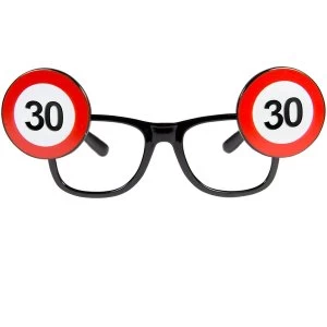 Image of 30th Birthday Traffic Sign Glasses