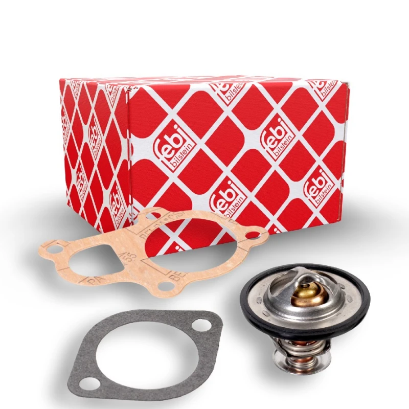 Image of FEBI BILSTEIN 26194 Engine thermostat Opening Temperature: 82°C, with gaskets/seals Thermostat,coolant (316)