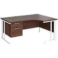 Image of Dams International Right Hand Ergonomic Desk MCM16ERP2WHW 1,600 x 1,200 x 725 mm