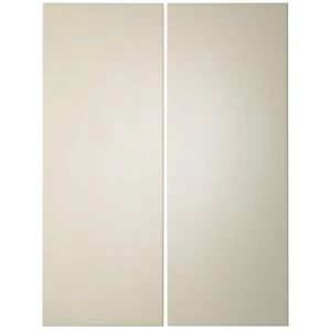Image of IT Kitchens Santini Gloss Cream Slab Corner wall door W625mm Set of 2