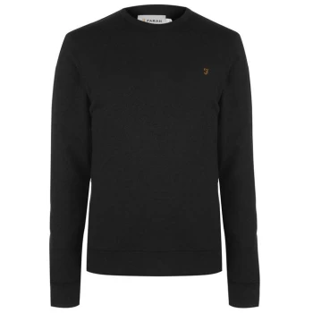 Image of Farah Tim Crew Sweatshirt - Black