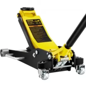 image of VEVOR Floor Jack, 3 Ton Low Profile Floor Jack, Aluminum And Steel Racing Floor Jack With Dual Pistons Quick Lift Pump, Floor Jack Lifting Range 90 mm