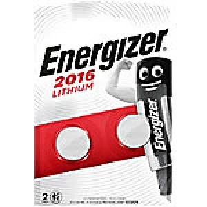 Image of Energizer Button Cell Batteries CR2016 3V Lithium 2 Pieces