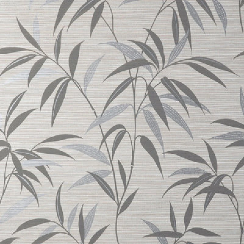 Image of Crown Fusion Leaf Soft Grey Wallpaper M1771