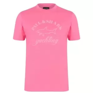 Paul And Shark Tonal Printed T Shirt - Pink