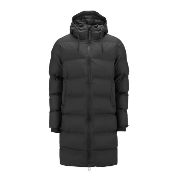 Image of Rains Long Puffer Jacket - Black