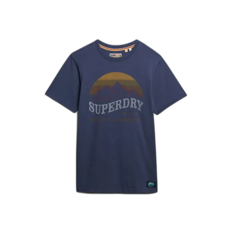 Image of Superdry T-Shirt Superdry Outdoors Mountain Bleu Male S